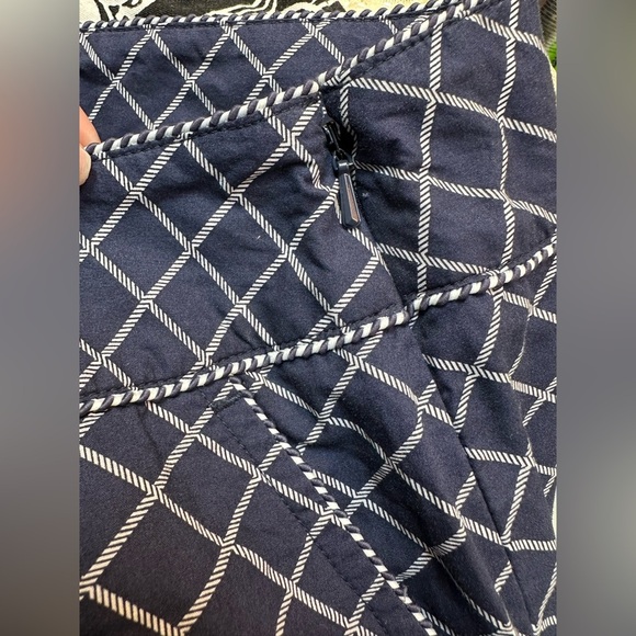 Vintage L.L. Bean Navy Coastal Nautical Anchor Cotton Skirt Size 8 Medium M - Picture 8 of 12